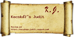 Kecskés Judit névjegykártya