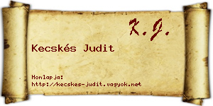 Kecskés Judit névjegykártya